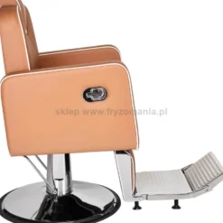 Ayala Holland Fotel barberski na pompie hydraulicznej, skaj pikowany