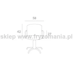 Ayala Marea Fotel fryzjerski czarny, podstawa srebrny dysk dostępny w 48h