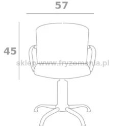 Ayala Pako Fotel fryzjerski czarny, podstawa pięcioramienna + stopki dostępny w 48H