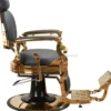 Ayala Solomon Gold Fotel barberski czarny, złota rama dostępny w 48h