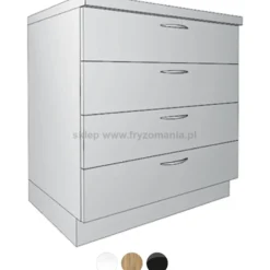 Ayala System Modułowy SDS 80 Labor fryzjerski - szafka dolna z szufladami 80cm, płyta połysk