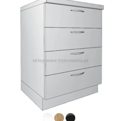 Ayala System Modułowy SDS 60 Labor fryzjerski - szafka dolna z szufladami 60cm, płyta połysk