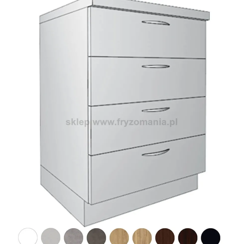 Ayala System Modułowy SDS 60 Labor fryzjerski - szafka dolna z szufladami 60cm