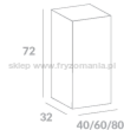 Ayala System Modułowy SGP 40 / SGP 60 / SGP 80 szafka górna niska 72cm