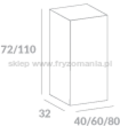 Ayala System Modułowy SGW 40 szafka górna wysoka 110cm, płyta połysk