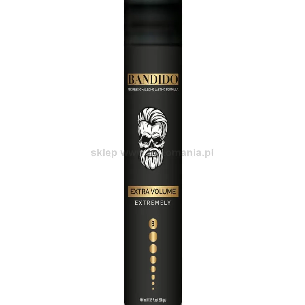 Bandido Extremely Extra Volume Black Lakier do włosów extra mocny dla mężczyzn 400ml