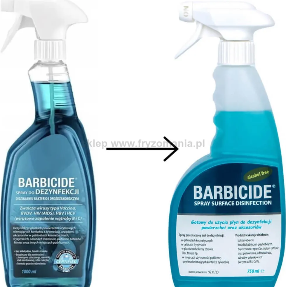 Barbicide Spray do dezynfekcji powierzchni i akcesoriów, zapachowy 750ml