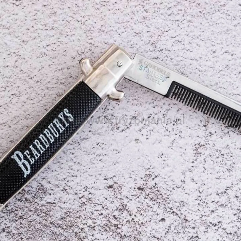 Beardburys Blade Comb Grzebień do brody dla mężczyzn, zamykany