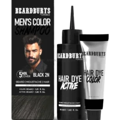 Beardburys Szampon koloryzujący do włosów, brody i wąsów, bez amoniaku i parabenów 30ml + 45ml