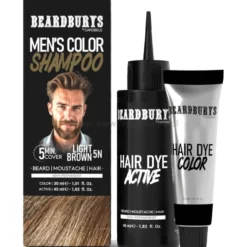 Beardburys Szampon koloryzujący do włosów, brody i wąsów, bez amoniaku i parabenów 30ml + 45ml