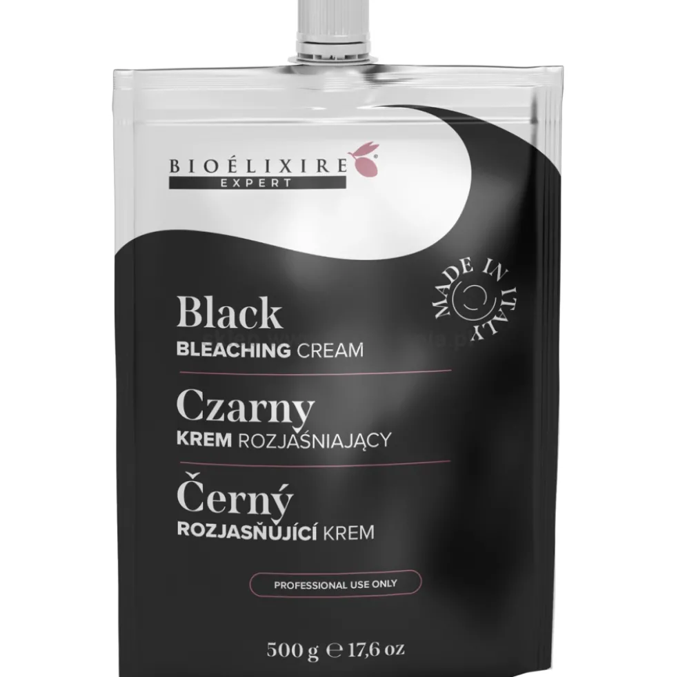 Bioelixire Expert czarny rozjaśniacz w kremie do włosów, do 7 poziomów 500g