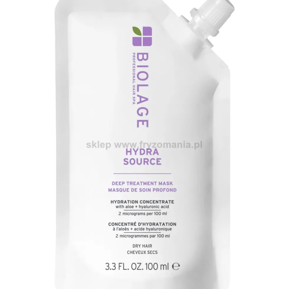 Biolage Hydra Source Deep Treatment Maska nawilżająca do włosów suchych 100ml