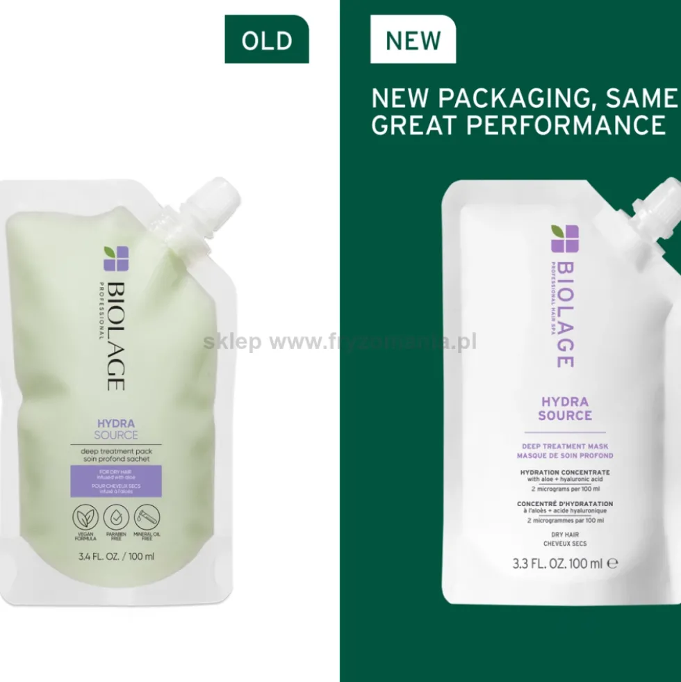 Biolage Hydra Source Deep Treatment Maska nawilżająca do włosów suchych 100ml