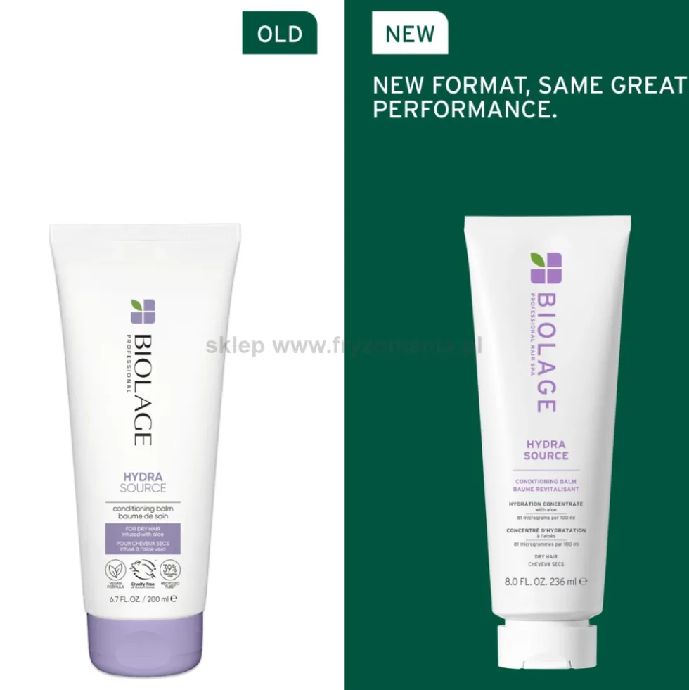 Biolage Hydra Source - zestaw do włosów suchych szampon 400ml i balsam 200ml