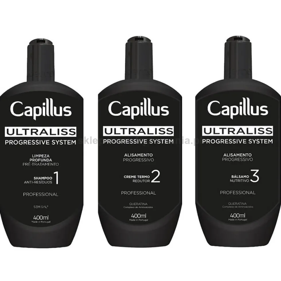 Capillus Nanoplastia Ultraliss Progressive System, zestaw do nanoplastii 3x400ml