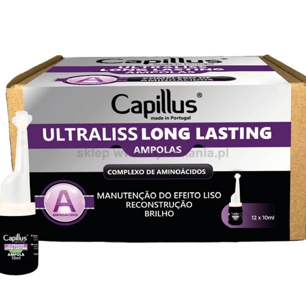 Capillus Ultraliss Long Lasting Ampułki do włosów z kwasem hialuronowym 12x10ml