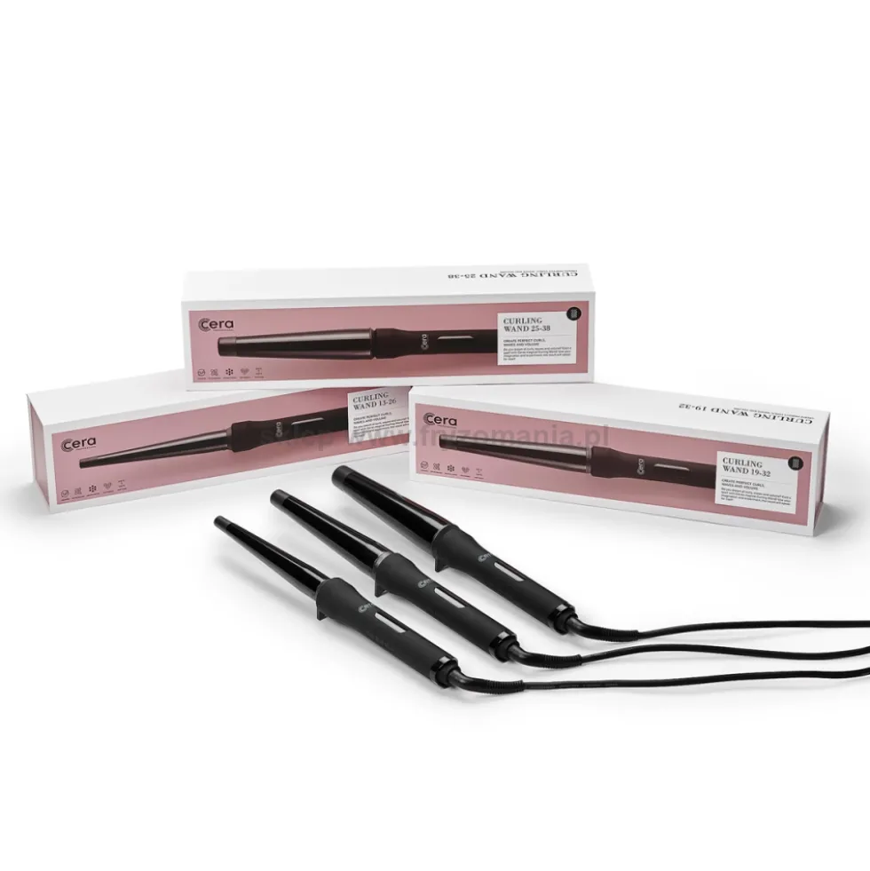 Cera Professional Wand lokówka stożkowa do włosów 13-26mm, 19-32mm, 25-38mm
