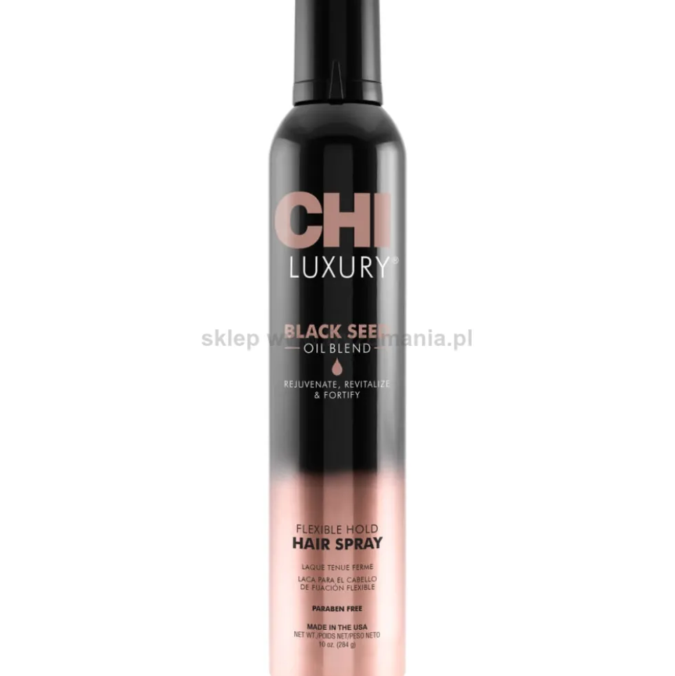 CHI Luxury Black Seed Lakier elastyczny do włosów z olejkiem z czarnuszki 284g