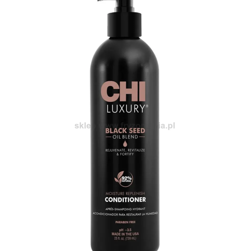 CHI Luxury Black Seed Odżywka nawilżająca do włosów z olejkiem z czarnuszki 739ml