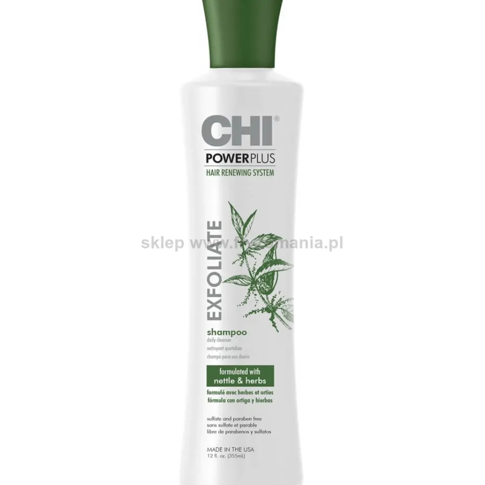 CHI Power Plus Exfoliate oczyszczający szampon z pokrzywą 355ml