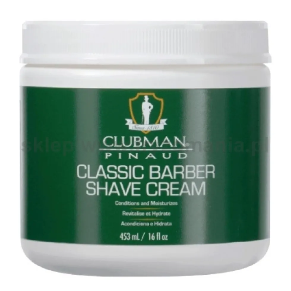 Clubman Classic Barber Shave Cream krem klasyczny do golenia 453g