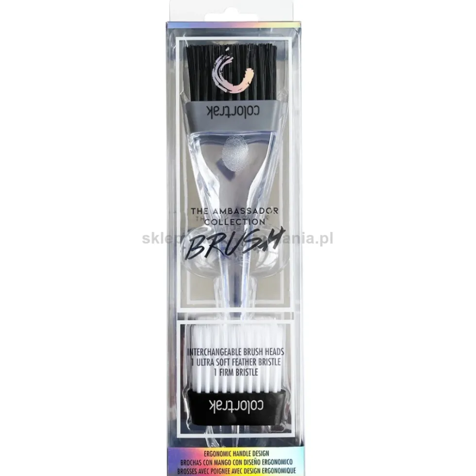 Colortrak Ambassador Pędzel do farbowania włosów z wymiennymi końcówkami (miękka i twarda)
