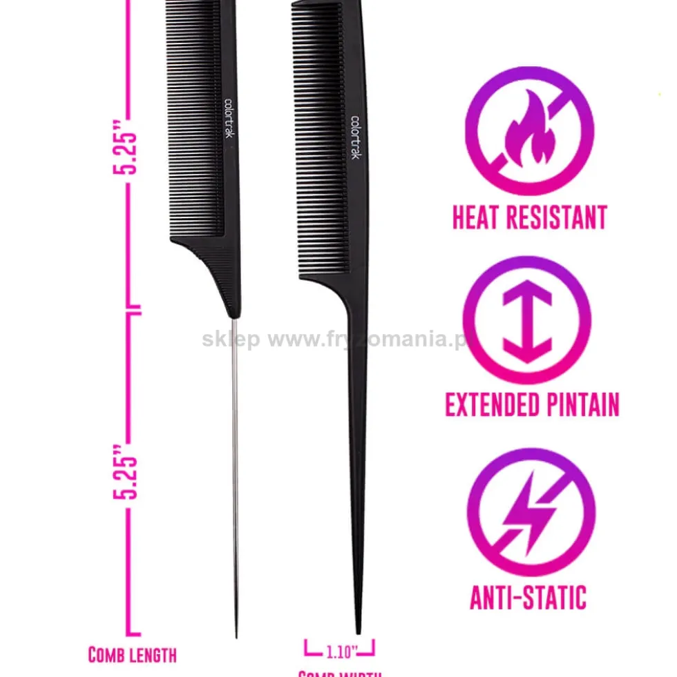 Colortrak Carbon Fiber Zestaw grzebieni fryzjerskich 2szt.