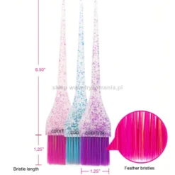 Colortrak Mini Glitter Pędzle do farbowania włosów 3szt.