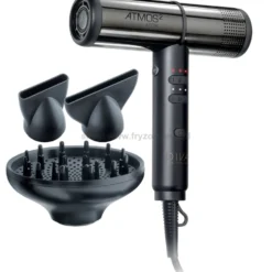 Diva Atmos Atom 2 Suszarka do włosów z dyfuzorem, czarna 2000W
