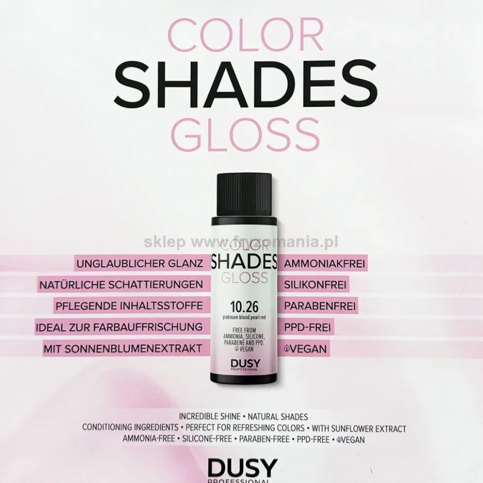 Dusy Professional Color Shades Gloss Paleta kolorów