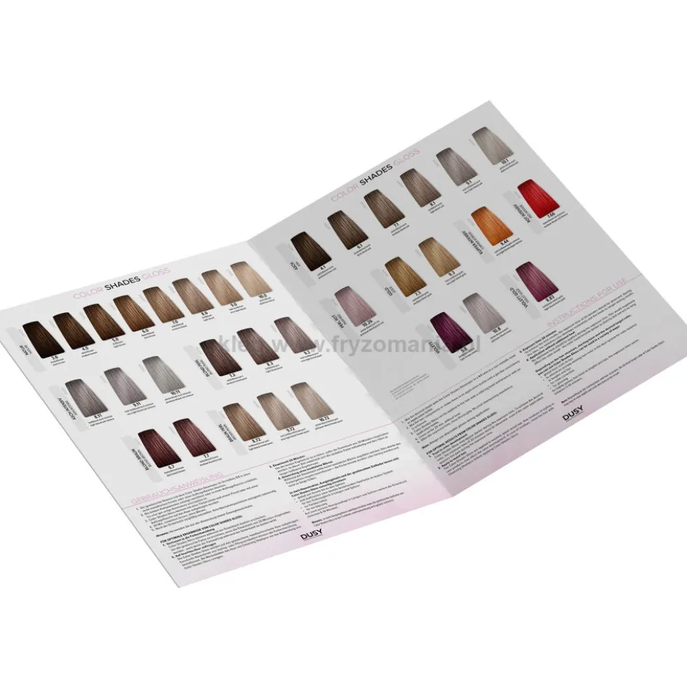 Dusy Professional Color Shades Gloss Paleta kolorów, papierowa
