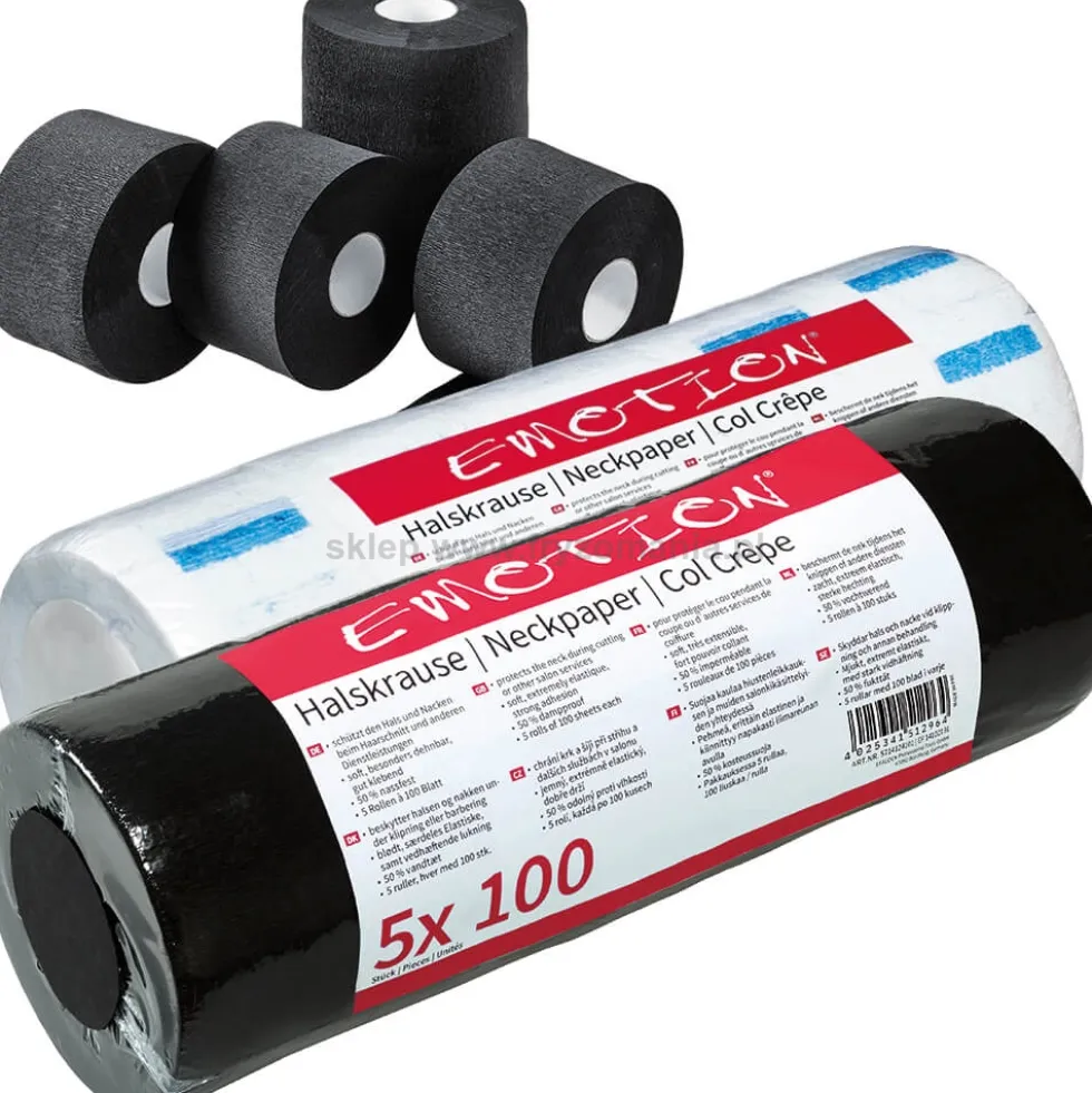 Efalock Professional Emotion Kołnierzyki fryzjerskie, białe lub czarne 5x100szt.
