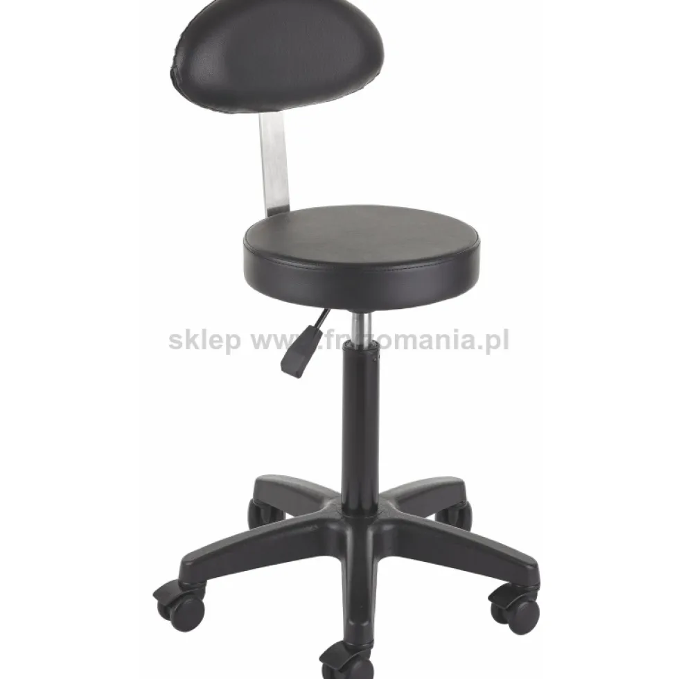 Efalock Professional Fade Taboret, hoker fryzjerski czarny, rozmiar M