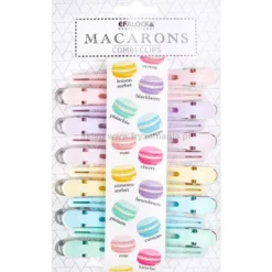 Efalock Professional Macarons Klipsy fryzjerskie 9,5cm, różne kolory 12szt.