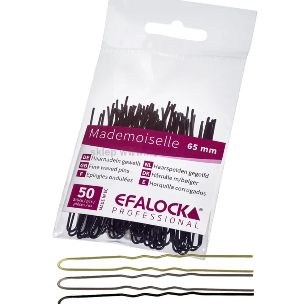 Efalock Professional Mademoiselle Kokówki do włosów 6,5cm, różne kolory 50szt.