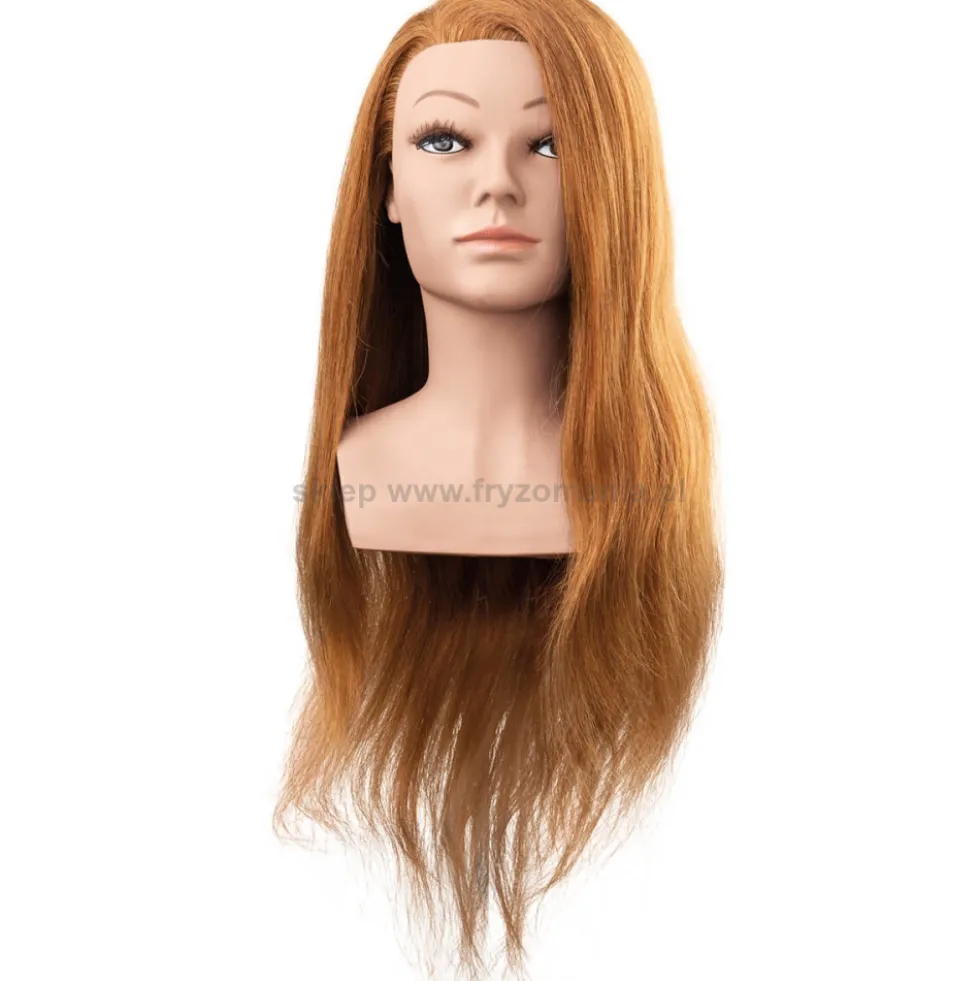 Efalock Professional Mila Główka fryzjerska 60cm jasny brąz, 100% włosy naturalne