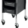 Efalock Professional Piccolo 4002 Pomocnik fryzjerski czarny, chromowane nogi