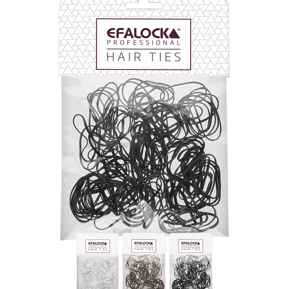 Efalock Professional Rasta Tie Thin Gumki do warkoczyków, różne kolory 100szt.