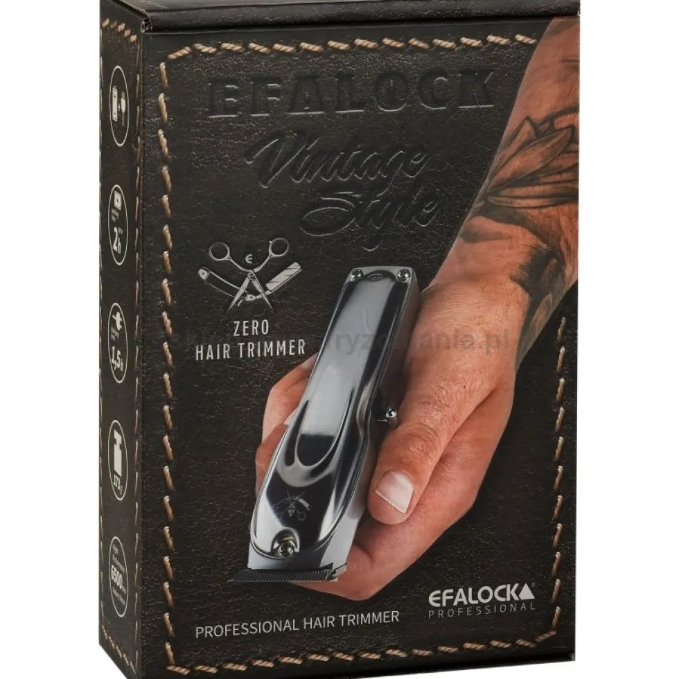 Efalock Professional Vintage Style Trymer do włosów, bezprzewodowy