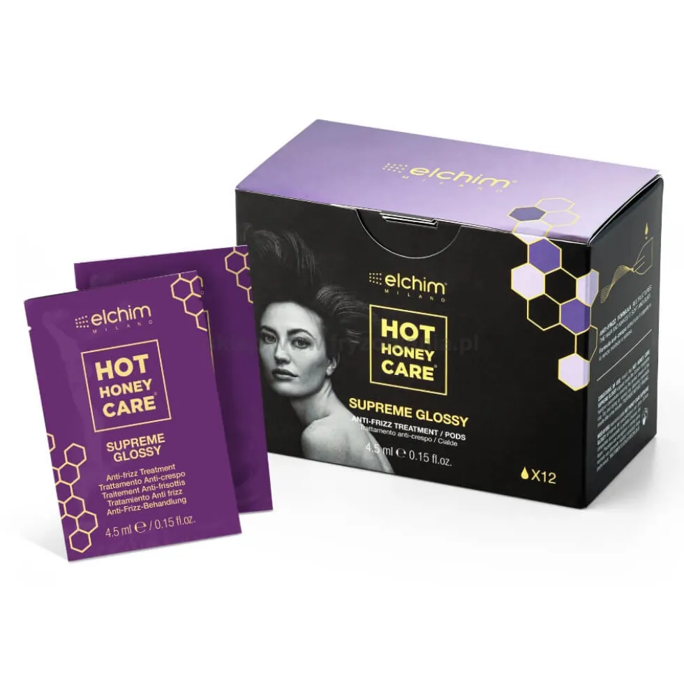 Elchim Milano Hot Honey Care Supreme Glossy Kapsułki z olejkiem przeciw puszeniu się 12szt.