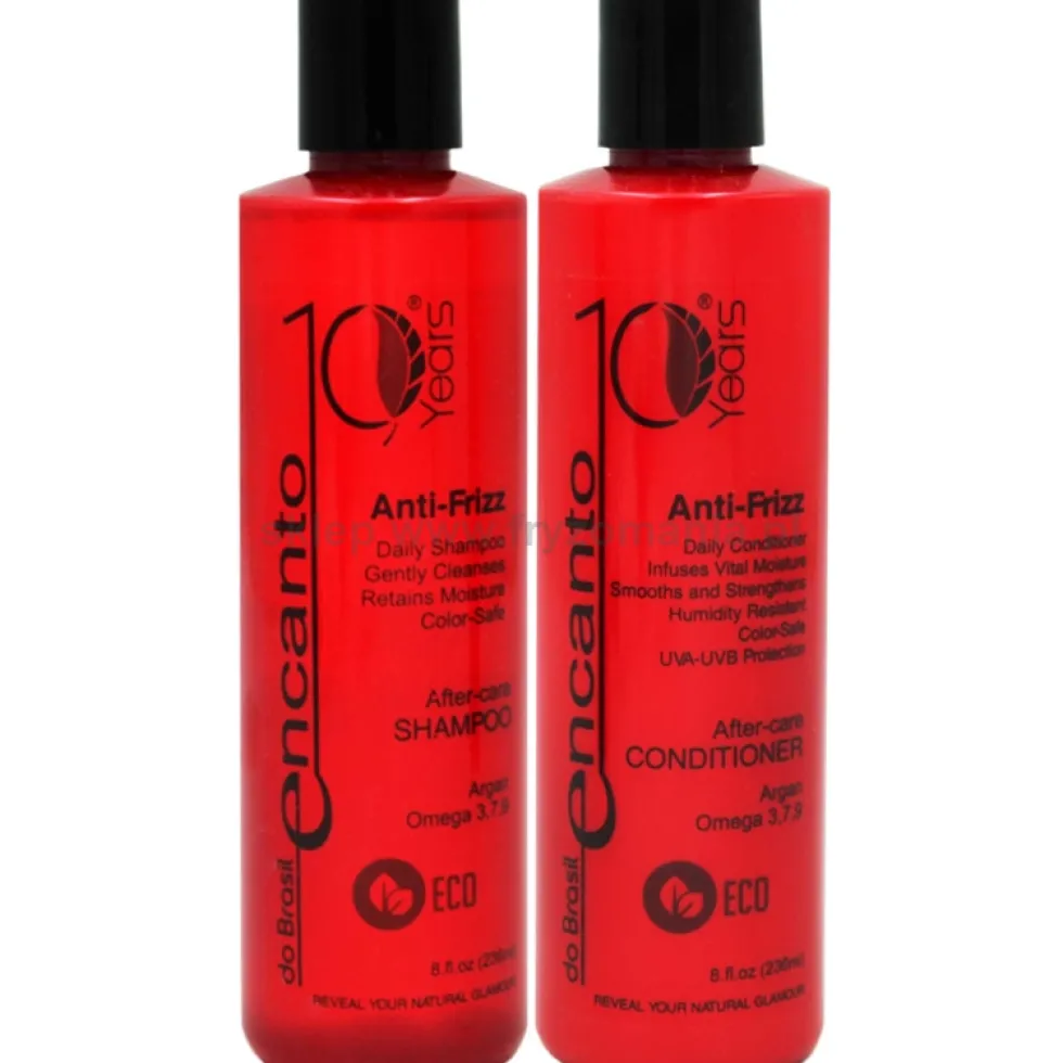 Encanto Do Brasil Anti-Fizz - zestaw po keratynowym prostowaniu włosów 2x236ml