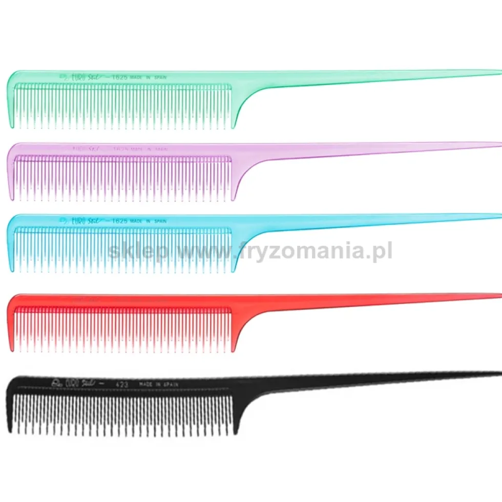 Euro Stil 423 Grzebień fryzjerski, czarny lub różne kolory 20,5cm