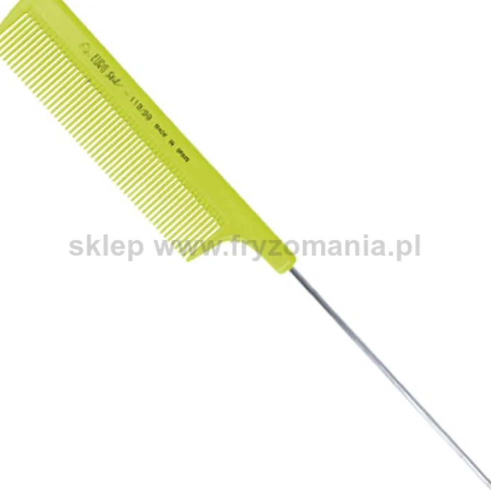 Euro Stil 118 Nylon 21,5cm Grzebień fryzjerski ze szpikulcem, czarny lub zielony