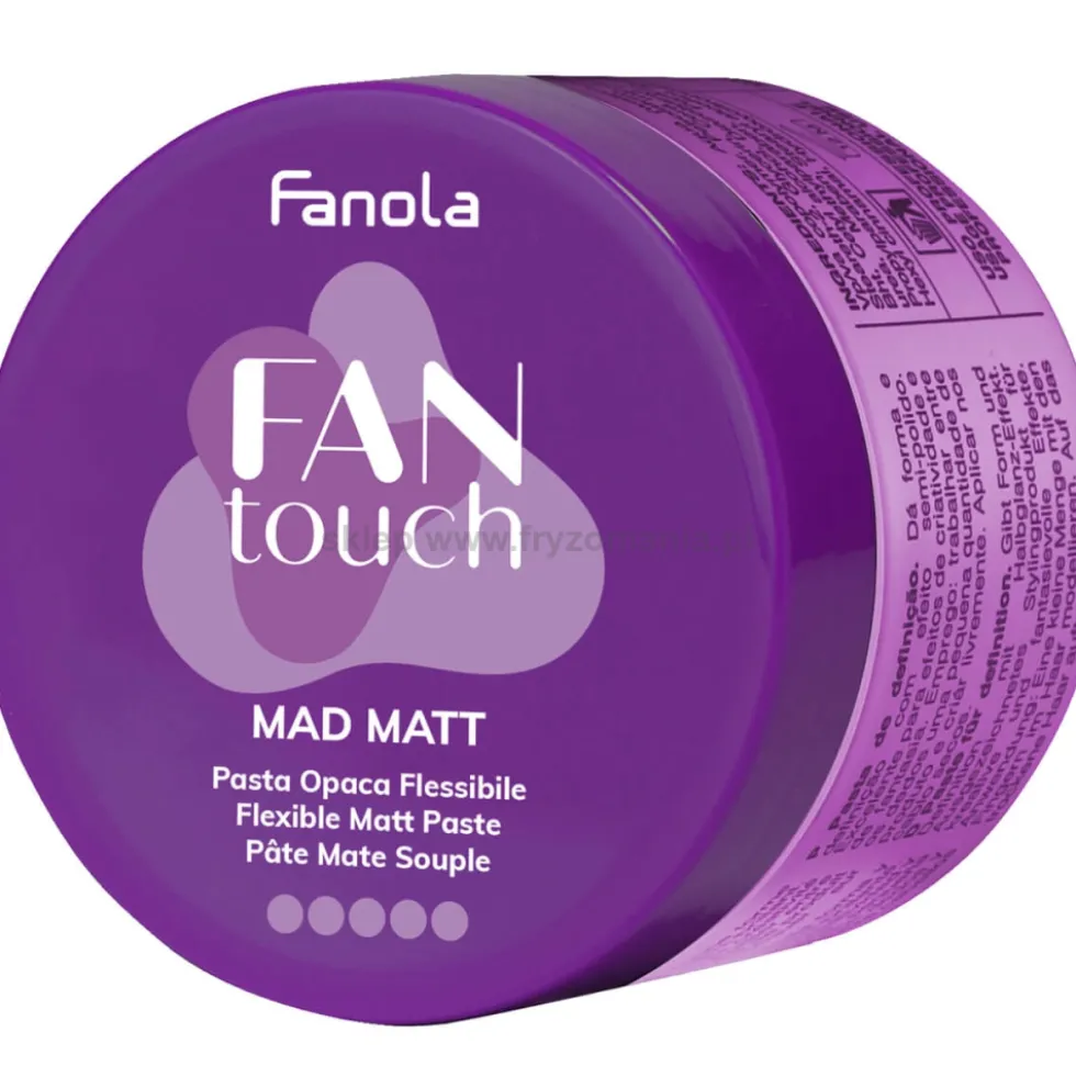 Fanola Fantouch Mad Matt Pasta do włosów bardzo mocna, matowa 100ml