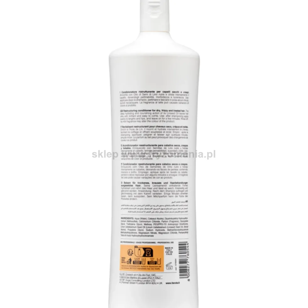 Fanola Nourishing Odżywka odbudowująca włosy suche i zniszczone 1000ml