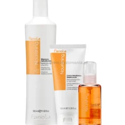 Fanola Nourishing - zestaw do włosów suchych szampon 350ml, krem 100ml i serum 100ml
