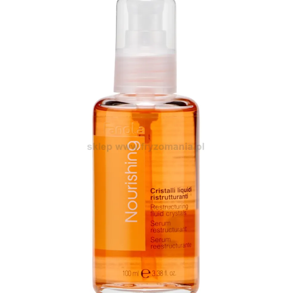 Fanola Nourishing - zestaw do włosów suchych szampon 350ml, krem 100ml i serum 100ml