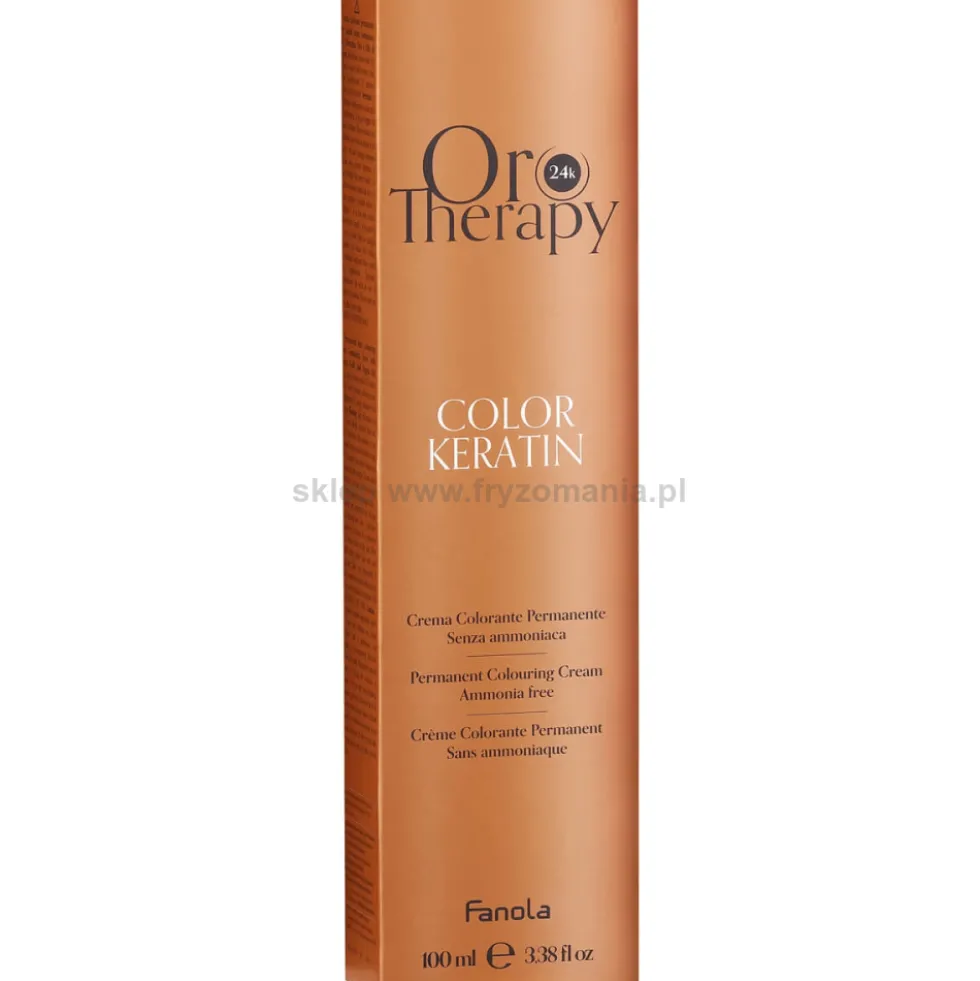 Fanola Oro Therapy Color Keratin Oro Puro Farba w kremie do trwałej koloryzacji bez amoniaku 100ml