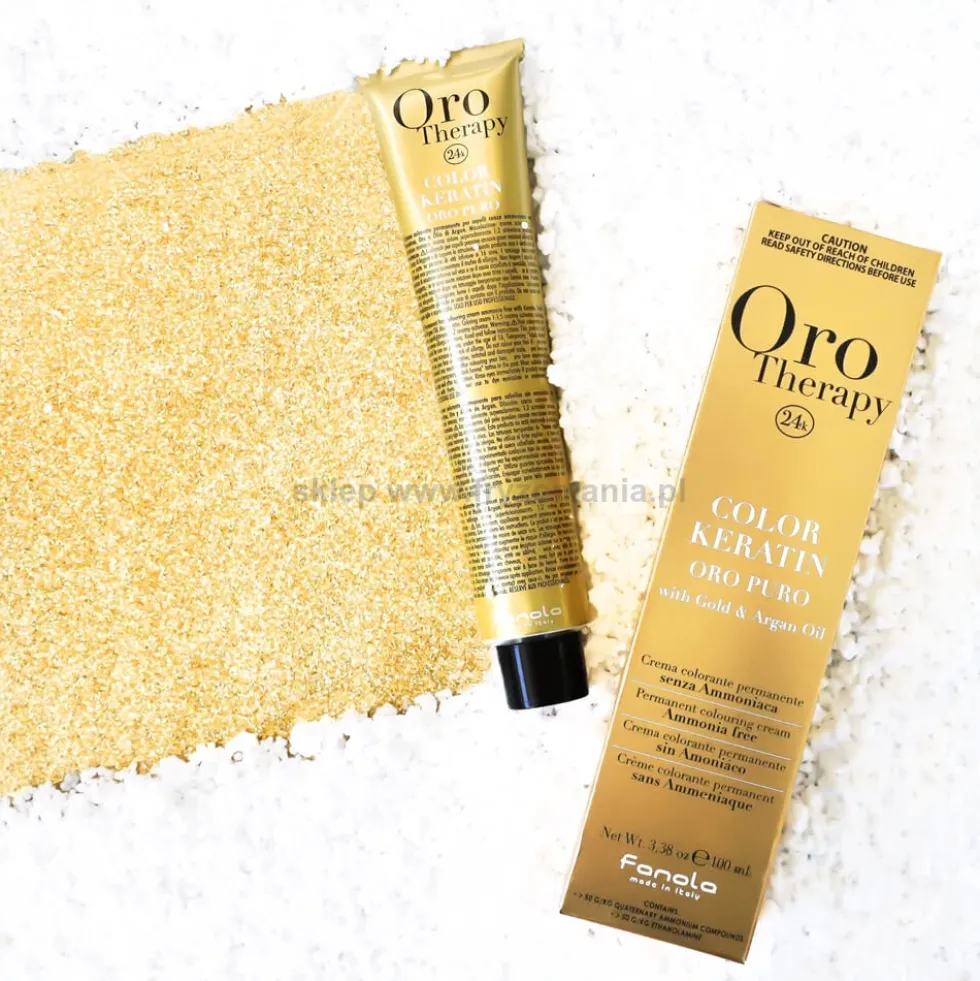 Fanola Oro Therapy Color Keratin Oro Puro Farba w kremie do trwałej koloryzacji bez amoniaku 100ml