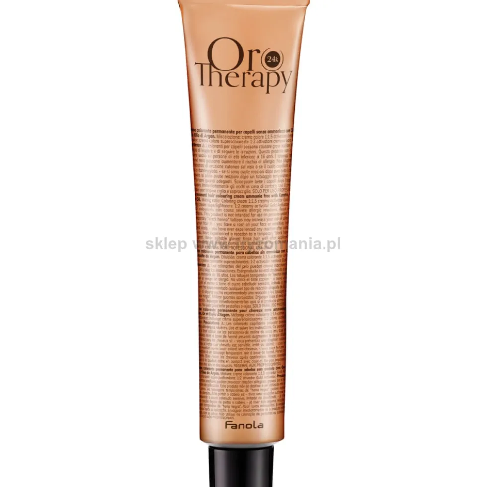 Fanola Oro Therapy Color Keratin Oro Puro Farba w kremie do trwałej koloryzacji bez amoniaku 100ml